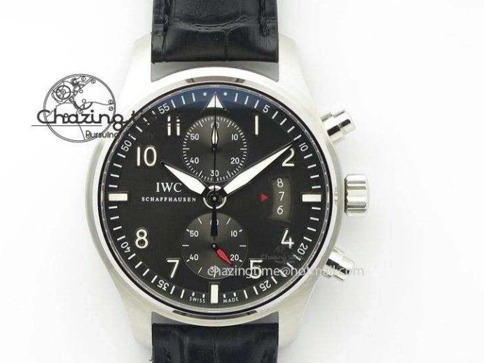 MIROTIME 1218 Durable Portofino 37mm RG V7F 1:1 Best Edition Gray Dial Diamonds Bezel on Black Leather Strap A 7089